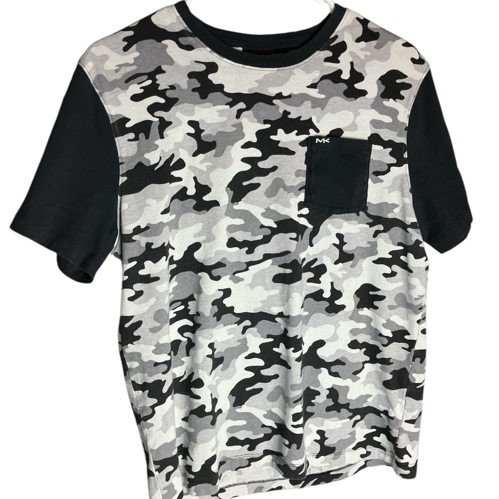 2x Michael Kors men’s Camo Tee - Black &White & grey tee